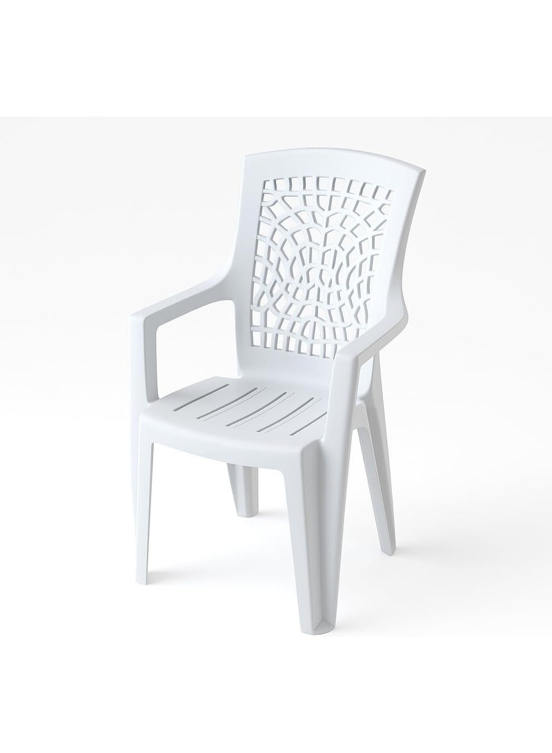 Master Gold Durable Plastic Chair for Gardens, Houses and Parks | Outdoor & Indoor Sitting Chair with Comfortable Hand Rests | Durable and Practical Multi-Use Seat for Balcony, Garden, and Trips | 57x72x96cm - Image 1